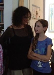 Nomika Zion and 12 year old Zahara telling us about life in Sderot